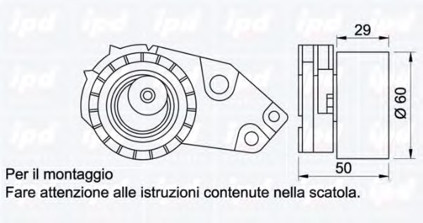 IPD 14-0272 Tensioner Pulley, timing belt